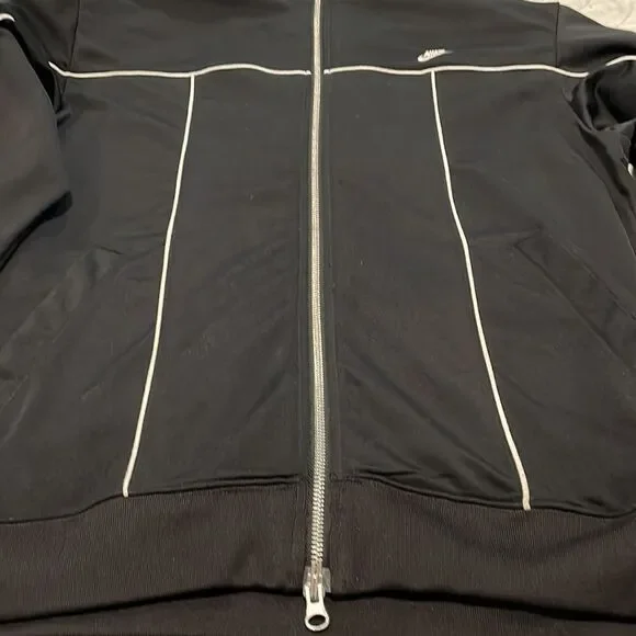 Nike full zip polyester jacket mens large black - Picture 2 of 8